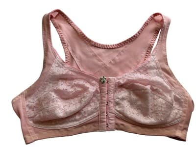 Vintage Pinup Bombshell Bra 1950’s 1960’s Pink Lace Lingerie 34B Romantic - Thumbnail 3