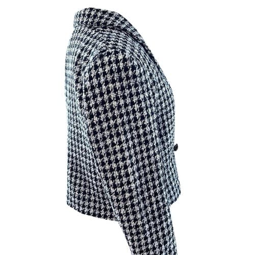 Maison D Amelie Paris Blazer Jacket 10 Blazer Tweed Black & Cream Cropped - Thumbnail 2
