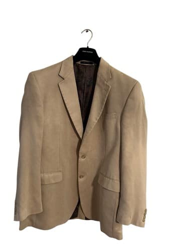 Ralph Lauren Men’s Sport Coat Beige Brown Tan Ultra Suede Jacket Blazer 46 Chest - Thumbnail 2