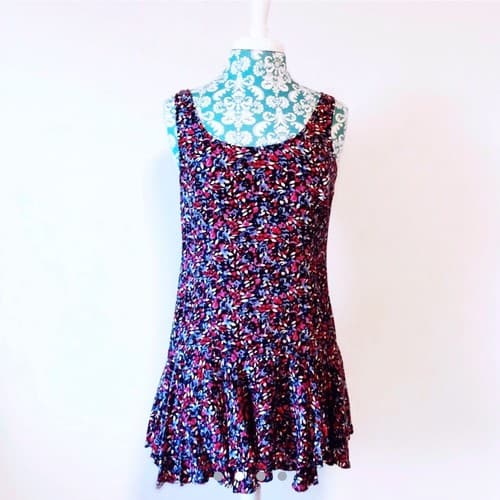Free People Long Top Zip Back Soft Fabric 8 Boho Bohemian Peplum Ruffle Tank - Thumbnail 4
