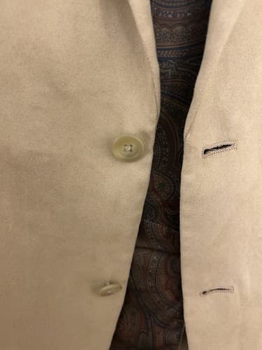 Ralph Lauren Men’s Sport Coat Beige Brown Tan Ultra Suede Jacket Blazer 46 Chest - Thumbnail 9