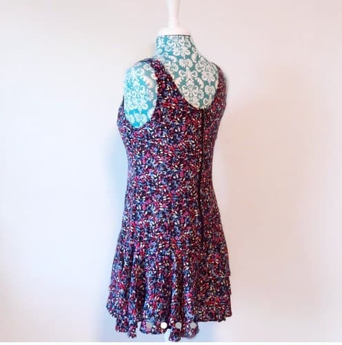 Free People Long Top Zip Back Soft Fabric 8 Boho Bohemian Peplum Ruffle Tank - Thumbnail 2