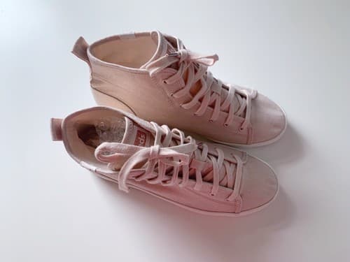 Keds 7 High Top Pale Gold Blush Metallic Booties Boots Tennis Shoe Sneakers NEW - Thumbnail 2