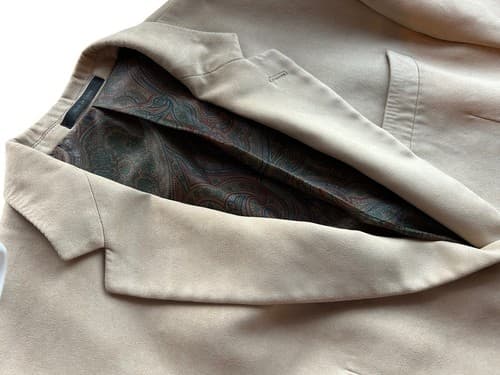 Ralph Lauren Men’s Sport Coat Beige Brown Tan Ultra Suede Jacket Blazer 46 Chest - Thumbnail 6