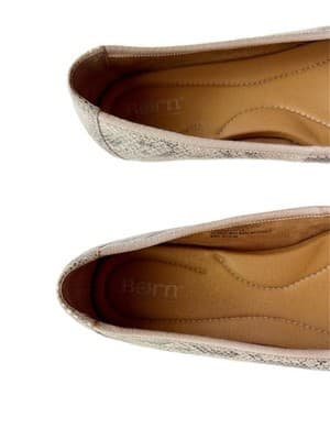 BORN Size 8.5 Genuine Leather Ballet Flats Women’s Shoes Black Beige Slip On - Thumbnail 4