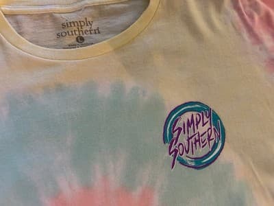 Simply Southern Pink Pastel Yellow Size Large T Shirt Women’s Dog Lover - Thumbnail 4
