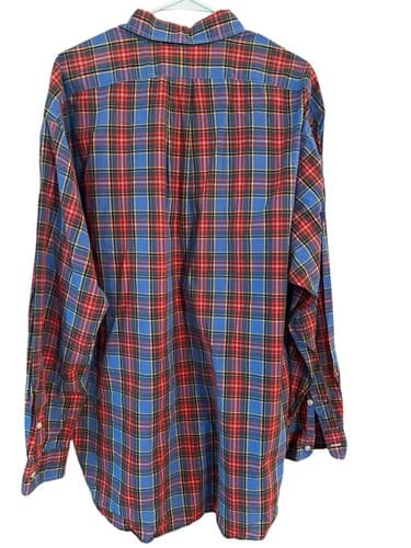 Ralph Lauren Horse XL Red & Blue Plaid Blake Shirt 100% Cotton - Thumbnail 4