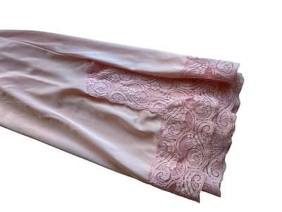 Vintage Pastel Peachy Pink Half Slip Skirt Romantic Lingerie JC Penney Medium - Thumbnail 8