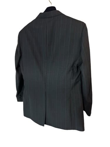 44R Towncraft Men’s Suit Dark Gray With Blue & Burgundy Pinstripe 2 Piece Pants - Thumbnail 4