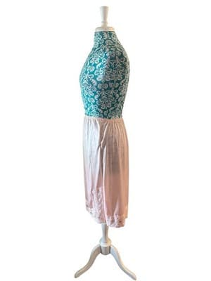 Vintage Pastel Peachy Pink Half Slip Skirt Romantic Lingerie JC Penney Medium - Thumbnail 12