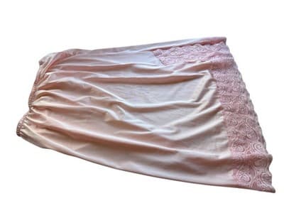 Vintage Pastel Peachy Pink Half Slip Skirt Romantic Lingerie JC Penney Medium - Thumbnail 6