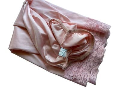 Vintage Pastel Peachy Pink Half Slip Skirt Romantic Lingerie JC Penney Medium - Thumbnail 4