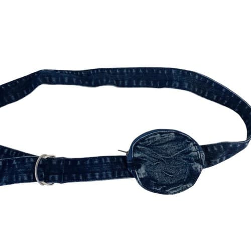 Vintage Acid Washed Denim Blue Jean Fanny Pack Coin Purse Pouch Adjustable Belt - Thumbnail 2
