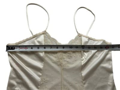 Vintage Camisole Women’s Sheer Lace Coquette Fairycore Slip Top Beige Cream - Thumbnail 4