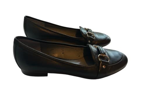 Naturalizer Black Genuine Leather Loafer 10 Silver Horsebit Old Money Shoes - Thumbnail 7
