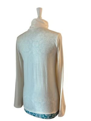 Madewell NWT Size Large Turtleneck Top Cream Blouse Layering Shirt Fall Winter - Thumbnail 6