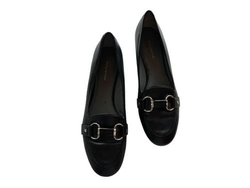 Naturalizer Black Genuine Leather Loafer 10 Silver Horsebit Old Money Shoes - Thumbnail 2