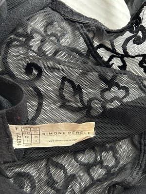 34F Simone Perele Black Lace Coquette Volup Silk Black Bra Lingerie Bombshell - Thumbnail 7