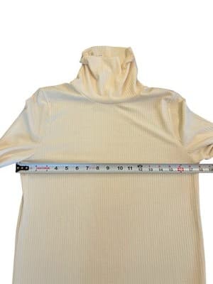 Madewell NWT Size Large Turtleneck Top Cream Blouse Layering Shirt Fall Winter - Thumbnail 3