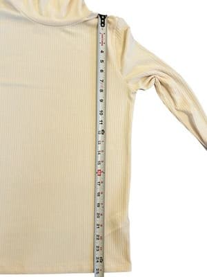 Madewell NWT Size Large Turtleneck Top Cream Blouse Layering Shirt Fall Winter - Thumbnail 4