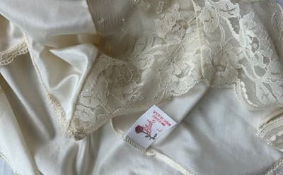 Vintage Camisole Women’s Sheer Lace Coquette Fairycore Slip Top Beige Cream - Thumbnail 8