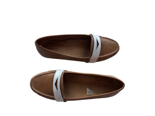 Sebago Meriden Penny Loafers Camel White Brown Handcrafted 9.5 Old Money Shoes - Thumbnail 4