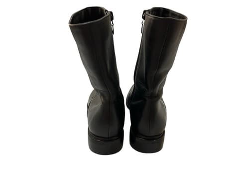 Vintage Santana Canada Black Genuine Leather Slouch Boots 7.5 Y2K Grunge Mod - Thumbnail 3