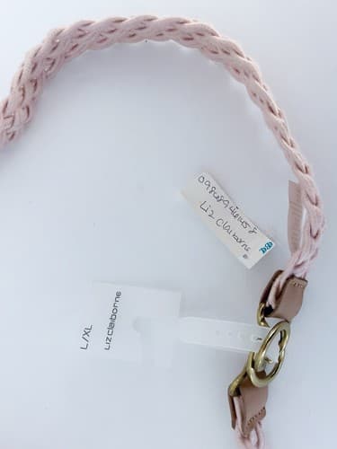 Vintage Pink & Gold Braided Woven New Liz Claiborne Belt L/XL NWT Fabric - Thumbnail 5