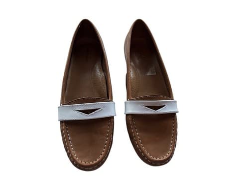 Sebago Meriden Penny Loafers Camel White Brown Handcrafted 9.5 Old Money Shoes - Thumbnail 10