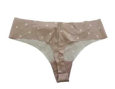 L Victorias Secret New NWT Thong Panty Nude Polka Dot Pantie Underwear Lingerie - Thumbnail 4