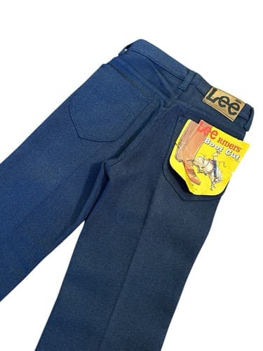 Vintage RARE LEE Riders Boot Cut Denim Blue Jeans Deadstock Women 27” NOS Unisex - Thumbnail 2