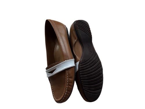 Sebago Meriden Penny Loafers Camel White Brown Handcrafted 9.5 Old Money Shoes - Thumbnail 7