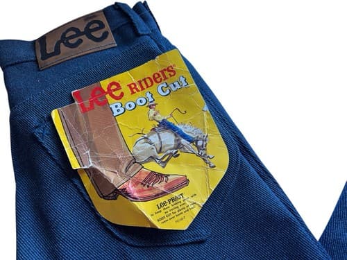 Vintage RARE LEE Riders Boot Cut Denim Blue Jeans Deadstock Women 27” NOS Unisex - Thumbnail 5