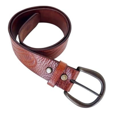 Fossil Brown Belt Small Women Thick Fall Bohemian Prairie Peasant Hippie FLORAL - Thumbnail 2