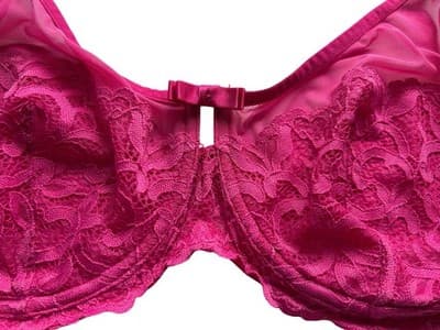 42C Frederick’s Of Hollywood Pink Lace Bra Lingerie - Thumbnail 7
