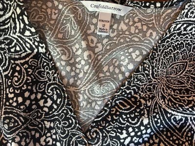 Christopher & Banks Black Stretch Dress Cotton Size 12 Career Elegant - Thumbnail 10