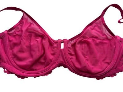 42C Frederick’s Of Hollywood Pink Lace Bra Lingerie - Thumbnail 5