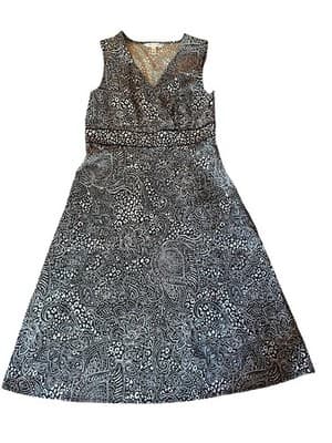 Christopher & Banks Black Stretch Dress Cotton Size 12 Career Elegant - Thumbnail 3