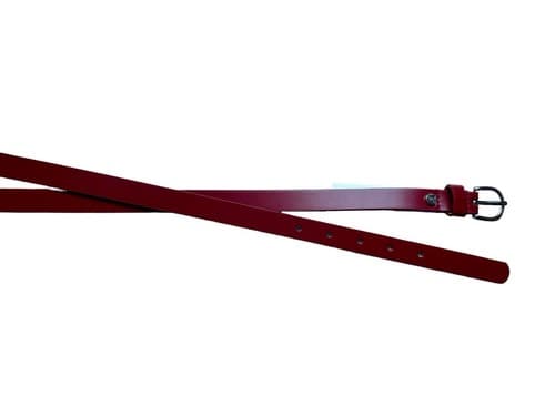 Liz Claiborne Red Skinny Belt NWT Medium Retro Classy Rockabilly Old Money - Thumbnail 4
