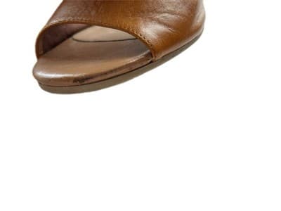 Size 10 Camel Colored Bella Vita Genuine Leather Mules Shoes Tan Slides Brown - Thumbnail 8