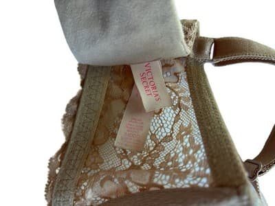 34DDD Lined Demi Victorias Secret Beige Nude Bra Dream Angels Free Shipping - Thumbnail 6
