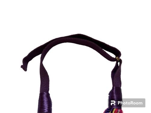 Vintage Silk Rope Belt Purple Pink Romantic 1980’s Baroque Gold Avant Garde - Thumbnail 3