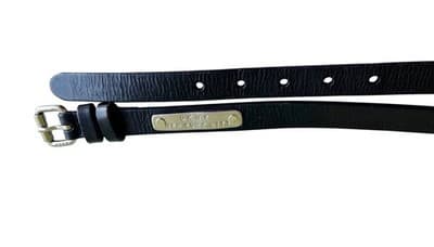 Vintage DKNY Black Belt Y2K Grunge Slouch Silver Logo Modern - Thumbnail 2