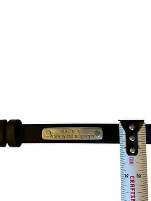 Vintage DKNY Black Belt Y2K Grunge Slouch Silver Logo Modern - Thumbnail 4