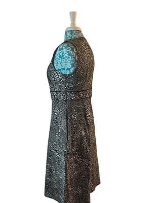 Christopher & Banks Black Stretch Dress Cotton Size 12 Career Elegant - Thumbnail 5