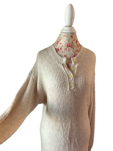 American Eagle Sweater Dress NWT Large Fall Winter Cream Beige Slouch $60 - Thumbnail 11