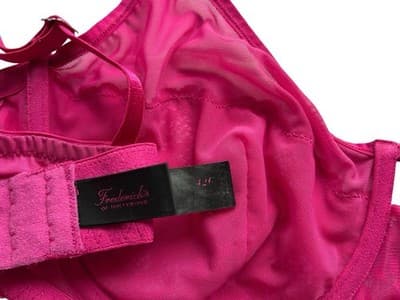 42C Frederick’s Of Hollywood Pink Lace Bra Lingerie - Thumbnail 4