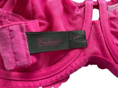 42C Frederick’s Of Hollywood Pink Lace Bra Lingerie - Thumbnail 3