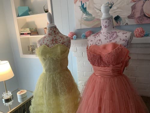 Vintage 1950’s Pastel Yellow Dress Pinup Bombshell Lace Petticoat Crinoline - Thumbnail 8