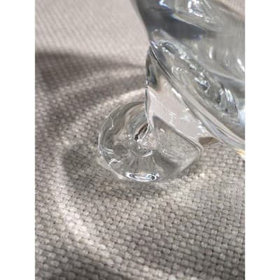 Clear Crystal Hand Blown Pitcher with Handle and Decorative Feet, 6 inches tall - Thumbnail 5